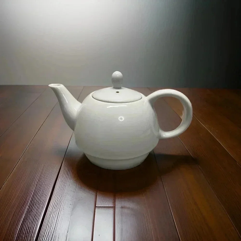 CRATE AND BARRELL WHITE TEA POT VINTAGE
